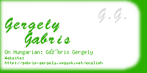 gergely gabris business card